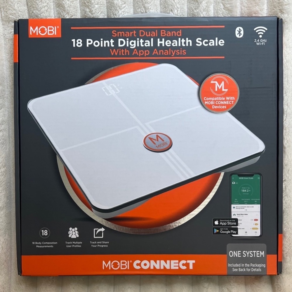 MOBI Smart Dual Band 18 Point Digital Health Scale Wi-Fi Bluetooth 700029-DB‎